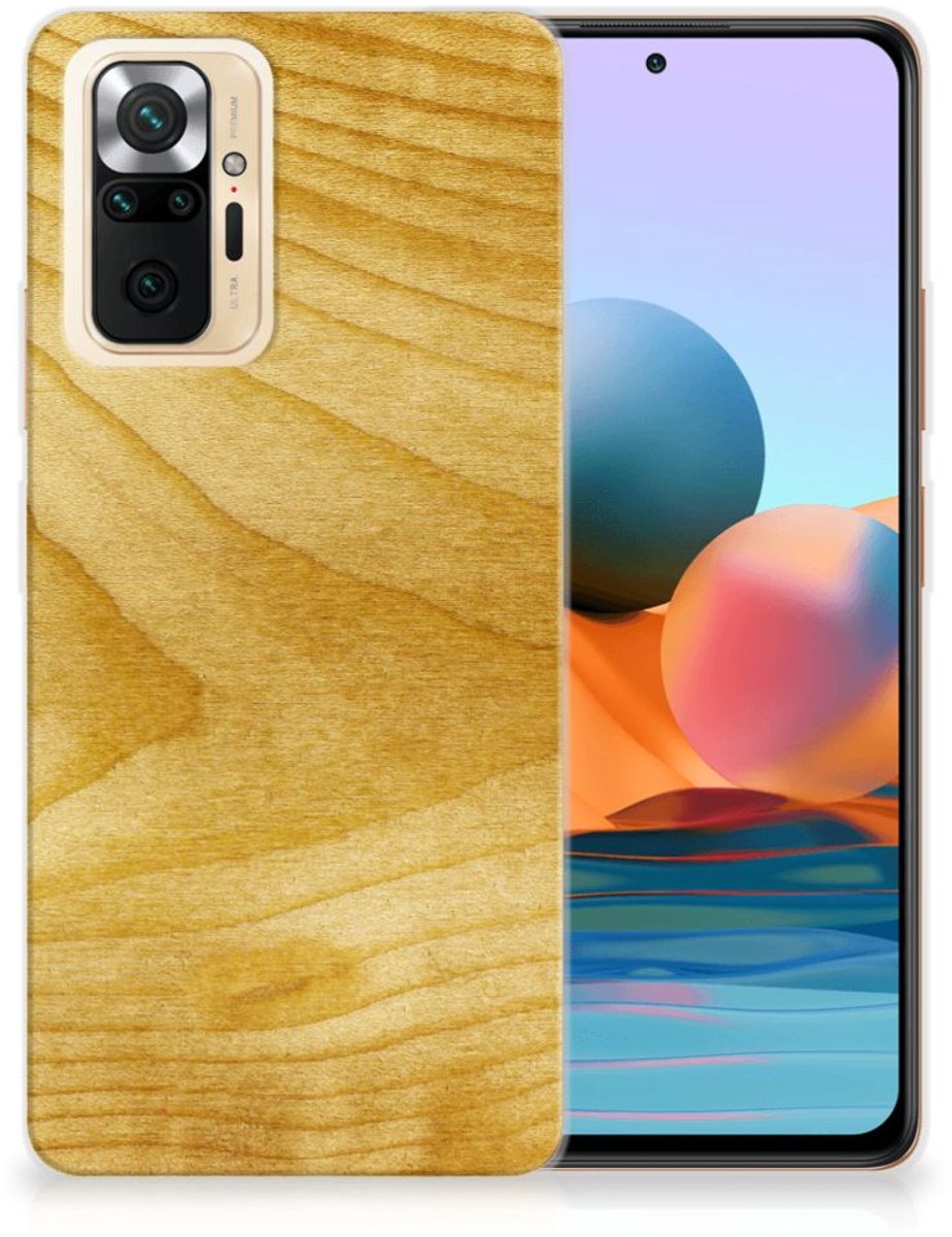 Xiaomi Redmi Note 10 Pro Bumper Hoesje Licht Hout