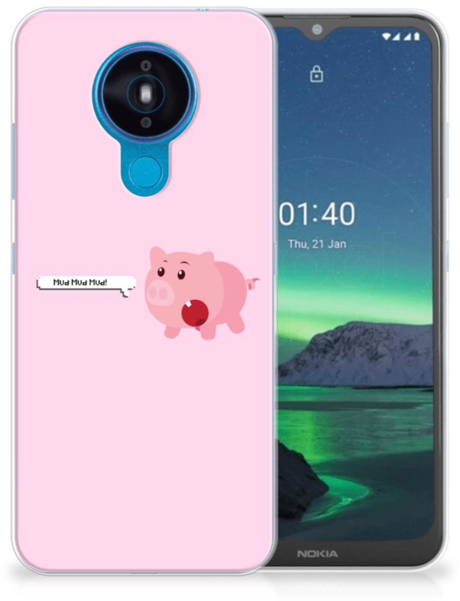 Nokia 1.4 Telefoonhoesje met Naam Pig Mud