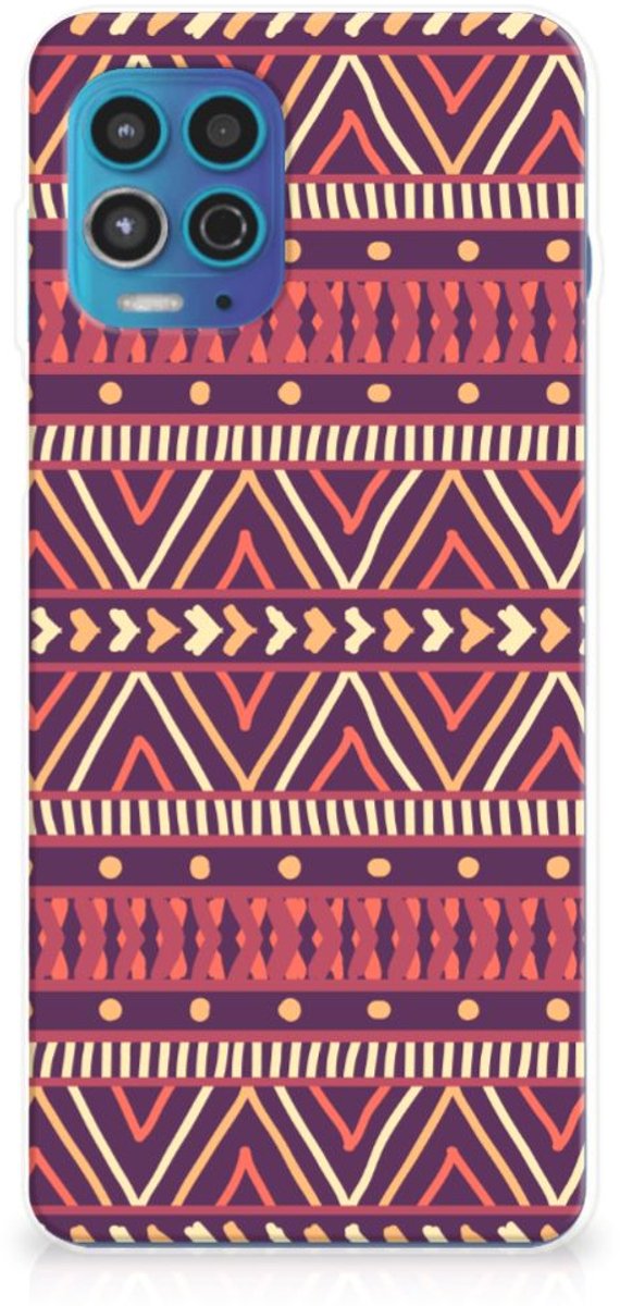 Motorola Moto G100 TPU bumper Aztec Paars
