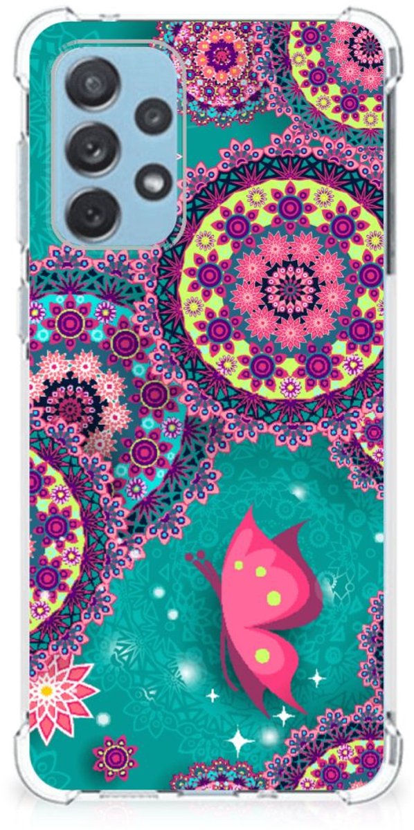 Samsung Galaxy A73 Back Cover Cirkels en Vlinders