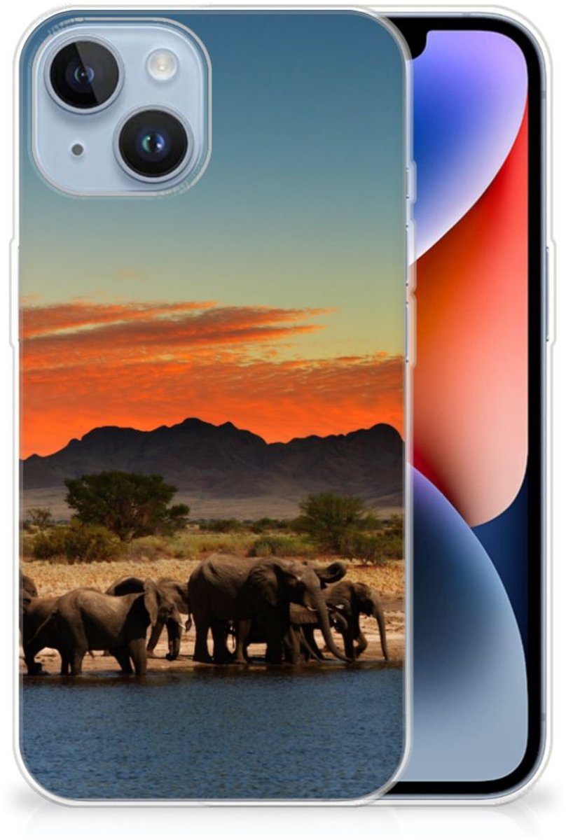 Apple iPhone 14 TPU Hoesje Olifanten