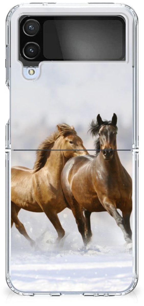 Samsung Galaxy Z Flip 4 TPU Hoesje Paarden