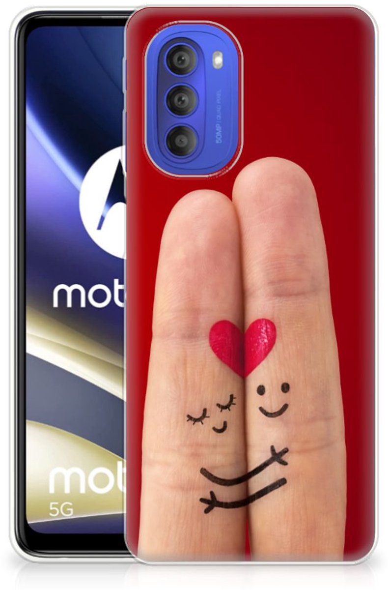 Motorola Moto G51 5G Silicone Back Cover Liefde - Origineel Romantisch Cadeau