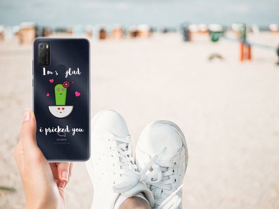 Silicone Gel Case pour Alcatel 1S (2021) Coque Cactus Glad