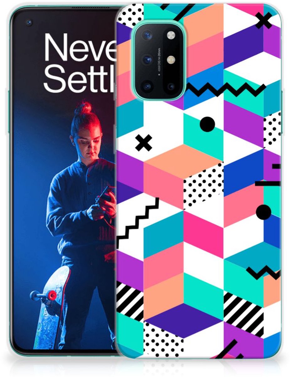 OnePlus 8T TPU Hoesje Blokken Kleurrijk