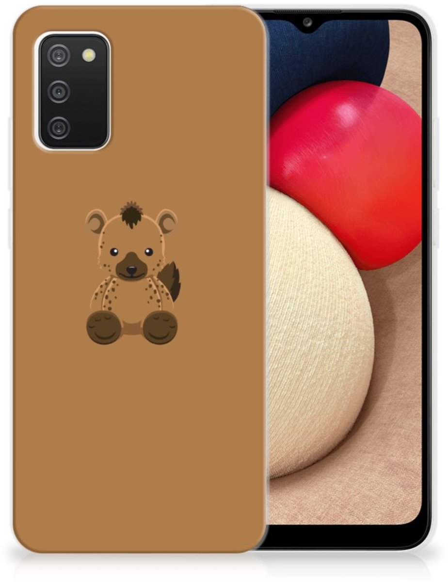 Back Cover voor Samsung Galaxy A02s Telefoonhoesje met Naam Baby Hyena