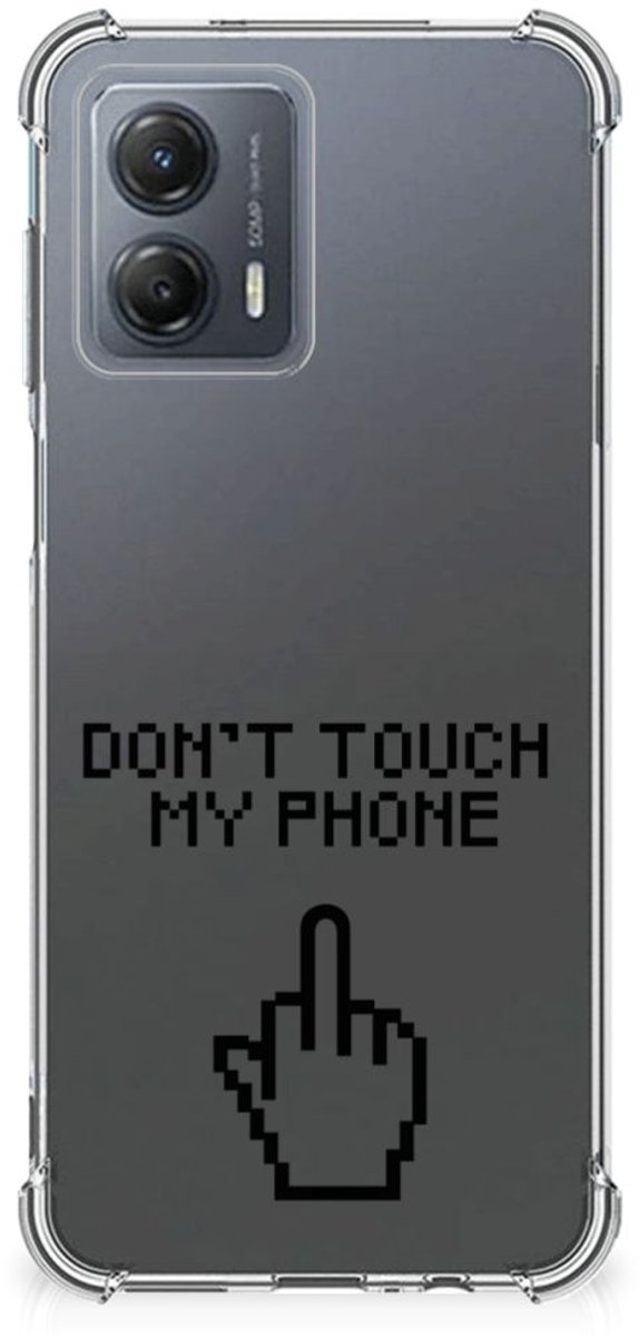 Motorola Moto G53 Anti Shock Case Finger Don't Touch My Phone