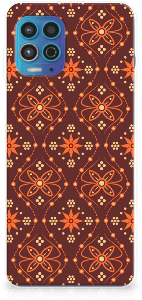 Motorola Moto G100 TPU bumper Batik Brown