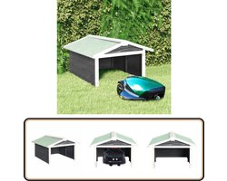 vidaXL Overkapping Grasmaaier - 72x87x50 cm - Vurenhout Robotmaaiergarage - G...
