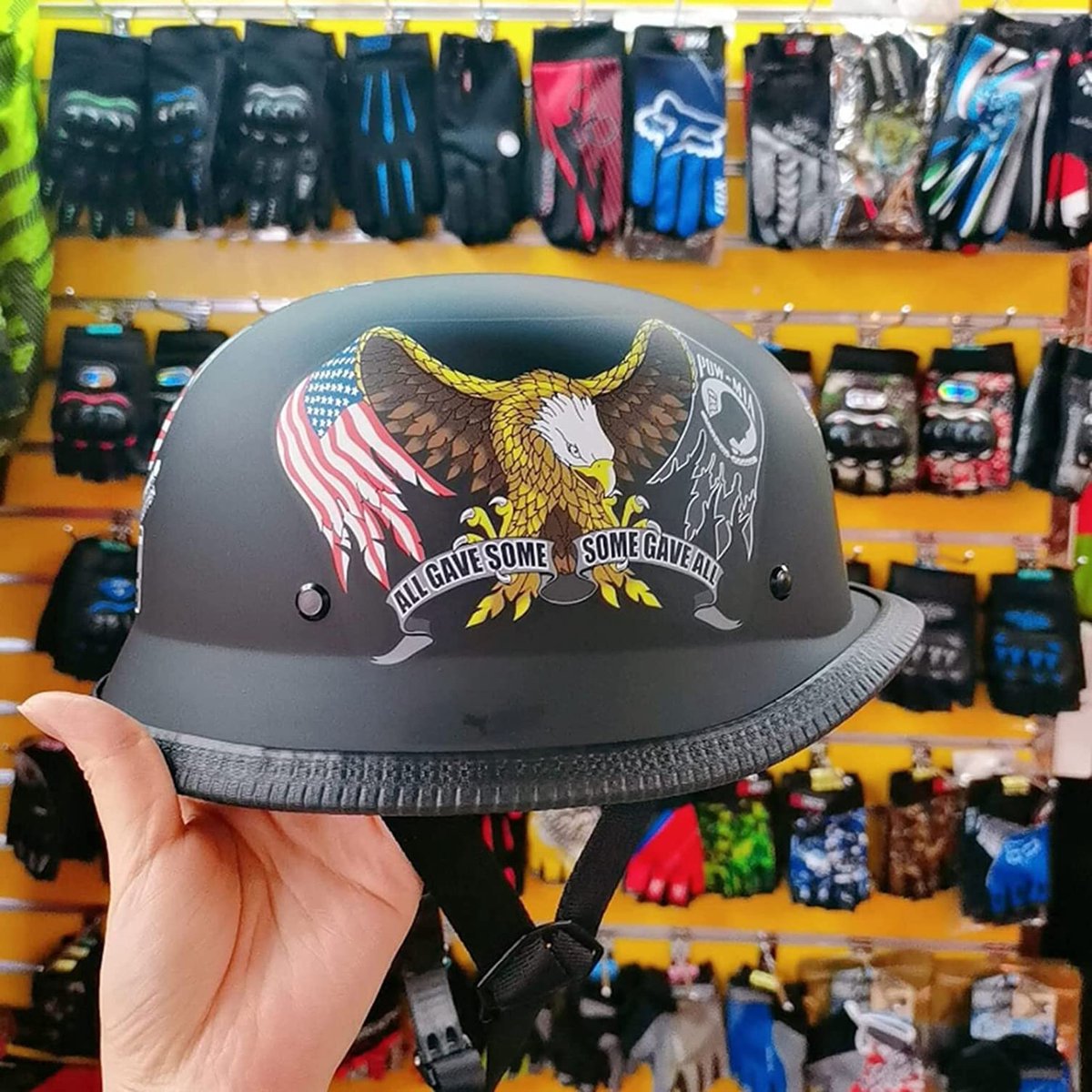 Duitse Halve Motorhelm ECE Goedgekeurd - Cruiser Chopper Scooter Helm Voor Mannen - Half Shell, XXL