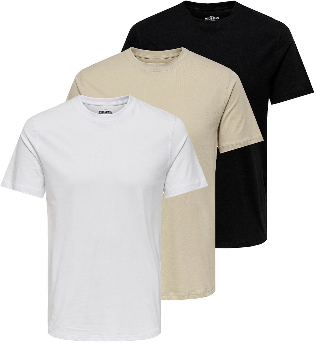 Only & Sons Heren t-shirt 3 pack MAX