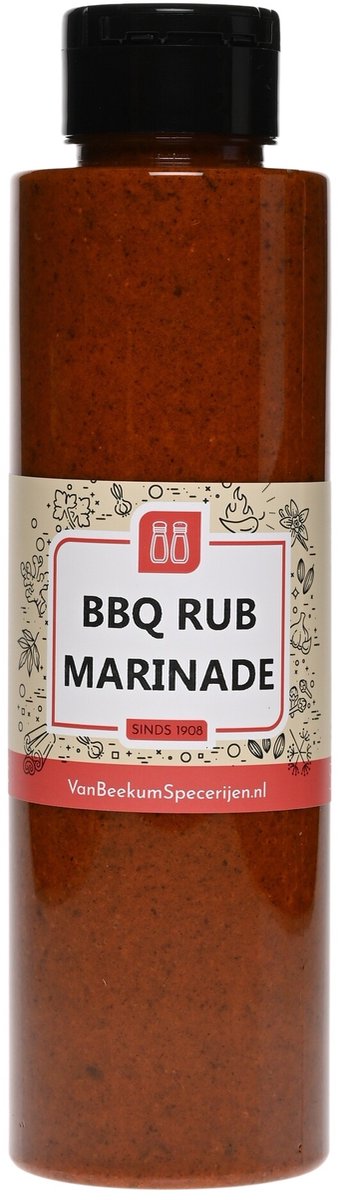 Van Beekum Specerijen - BBQ Rub Marinade | BBQ Vlees Marinade - Knijpfles 500 ml