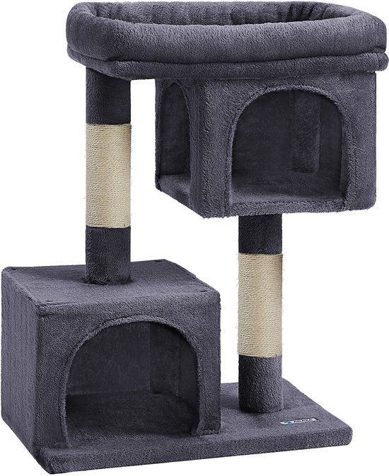 Foto: Krabpaal voor katten kattenboom krabpaal plafond kattenhuis 5 laag hoogte verstelbare 43 x 40 x 215 275 cm hout