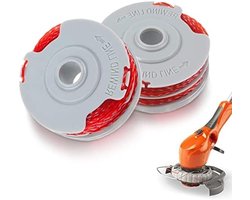 Bobine et fil de coupe-herbe 2 pièces pour Flymo, bobine de rechange standard de 1,5 mm pour tondeuse à gazon, fil de coupe-herbe à double ligne à alimentation automatique et fil de coupe-herbe pour Mini Trim Power Trim Contour FLY021/513937190