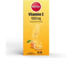 Roter Vitamine C 1000mg bruis - Hoge dosering vitamine C ter ondersteuning van je natuurlijke weerstand - 40 bruistabletten met abrikoos-sinaasappelsmaak