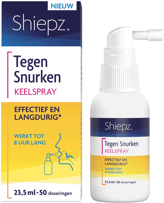 Shiepz Tegen Snurken keelspray - Helpt snurken te voorkomen - Werkt tot 8 uur lang - Met natuurlijke ingrediënten - 23,5 ml / 50 doseringen