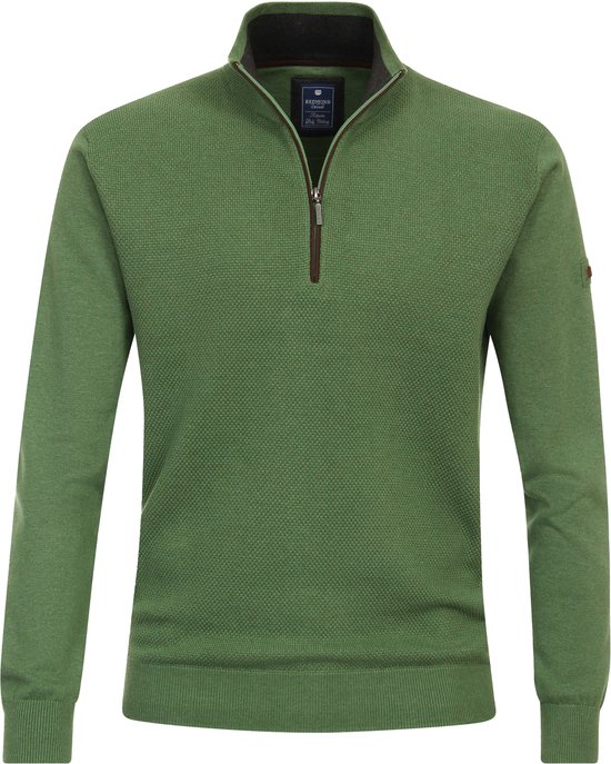 Kallspin Heren 100% katoen opstaande kraag lange mouwen trui quarter rits licht effen casual gebreide trui, zwart, XL