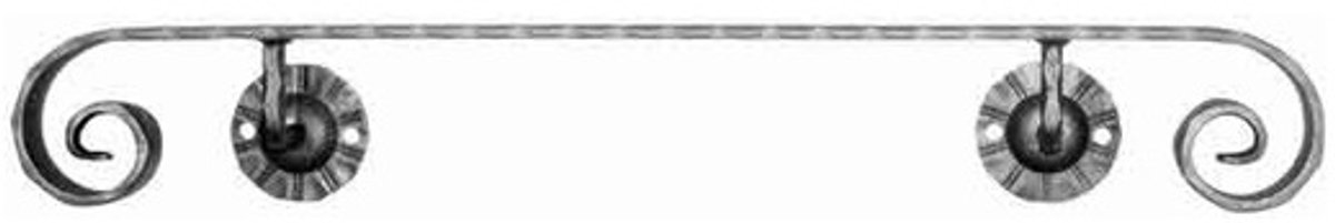 Alberts 440039 leuning | smeedijzer, 2 steunen | thermisch verzinkt | 40 x 1000 mm