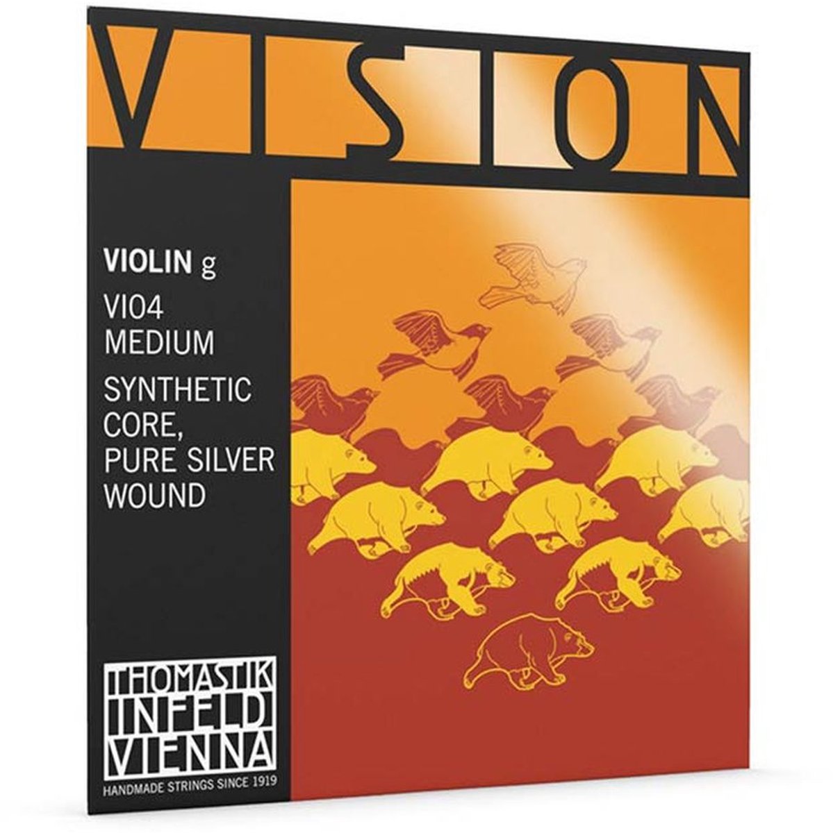 Thomastik Infeld VI-04 violin string G-4 4/4 medium, synthetic core, silver wound