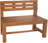 Banc de jardin CLP Augusta - bancs de jardin résistants aux intempéries - avec dossier - bois de teck - teak 120 cm