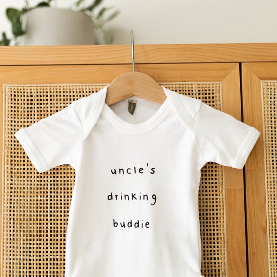 Barboteuse Bébé avec texte - Le compagnon de beuverie de l'oncle - Taille 50-56 - Annonce de grossesse - Cadeau - Annonce de Grossesse - Annonce bébé - Annonce de grossesse