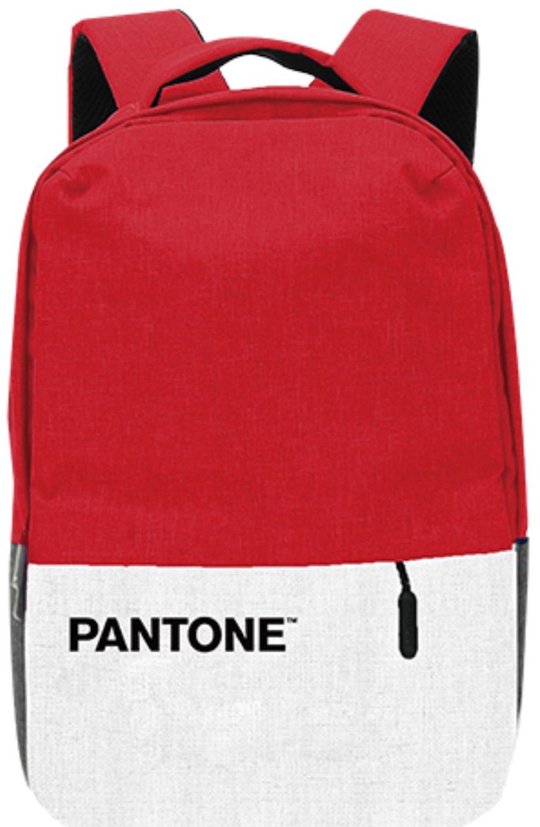 Pantone PT-BPK001R1 rugzak Casual rugzak Rood, Wit Polyethyleen, Polyurethaan (PU)