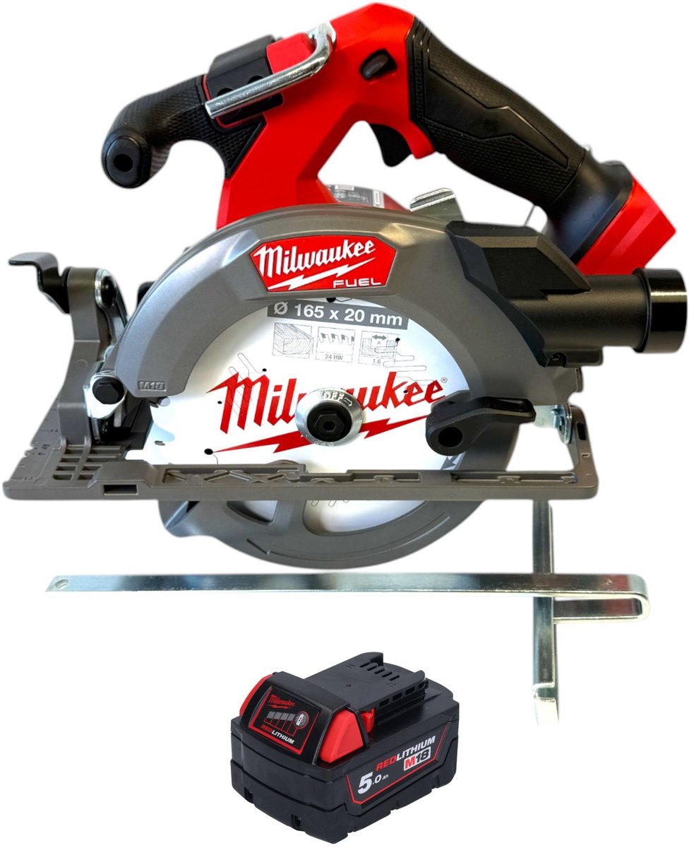 Milwaukee M18 FCS552-501 accu-handcirkelzaag 18 V 165 mm borstelloos + 1x accu 5,0 Ah - zonder oplader