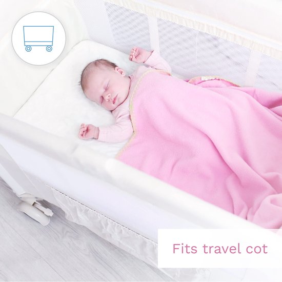 Hoes voor babymatras, hoeslaken, set van 3, 100% mousseline katoen, Oeko-Tex 100, mousseline wieghoes, wieg matrasbeschermer, 83 x 43 x 12 cm, hoeslaken voor kinderwagens (Bear's Dreamland