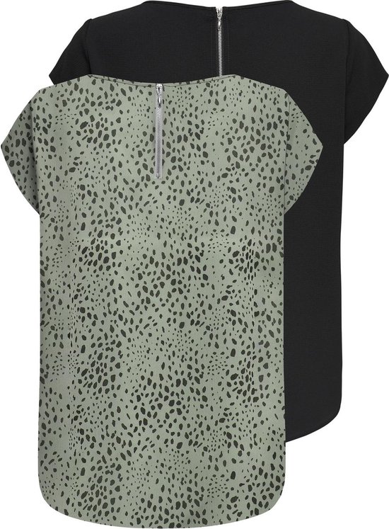 Only T-Shirt Femme ONLVIC bequem Multicolore 36 Col Boeuf Adultes