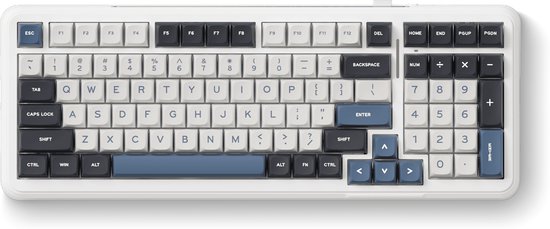 MCHOSE K99 - Draadloos Mechanisch Gaming - Toetsenbord - QWERTY - RGB ANSI (ENG) - Marineblauw