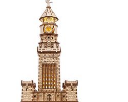 UGEARS Houten 3D Model - Vuurtoren Van Alexandrië Met Licht