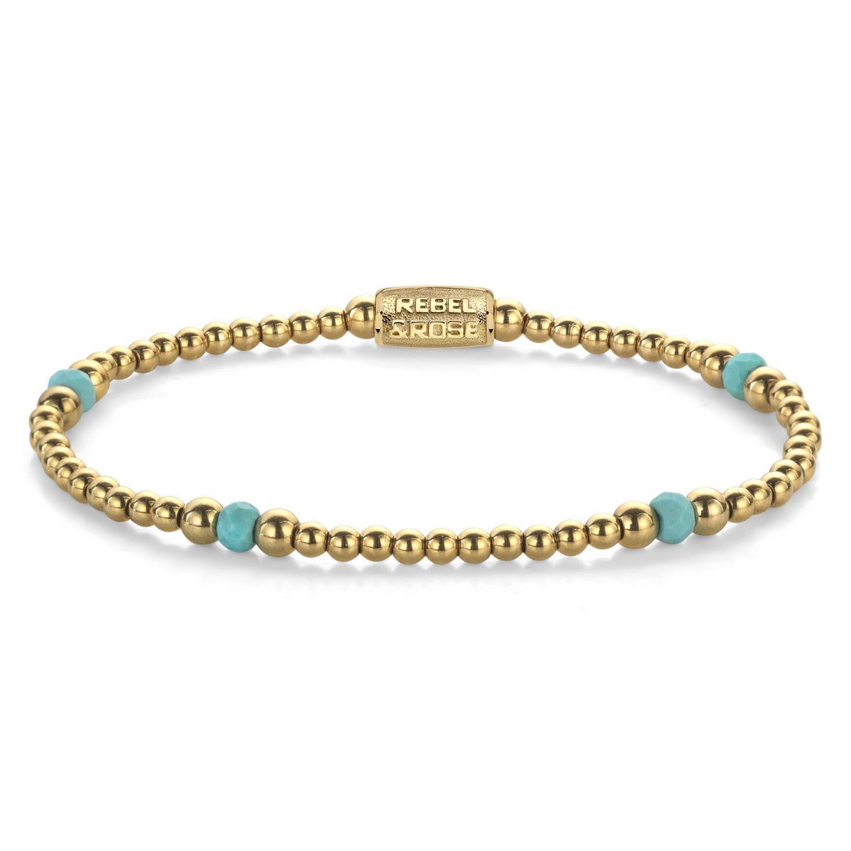Rebel & Rose Touch of Turquoise Armband RR-40142-G – Blauw Turkoois