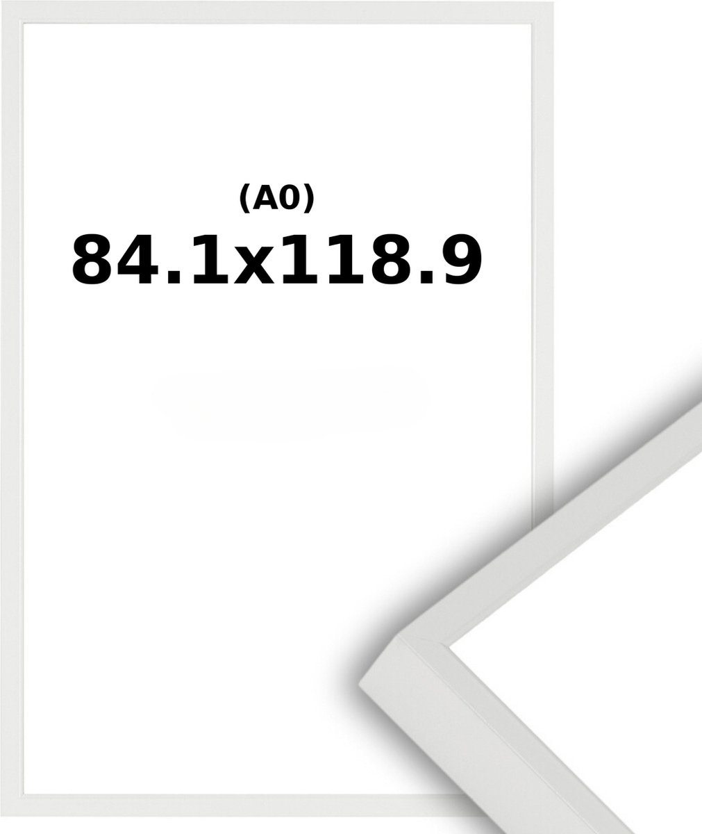 Lichtendonk Wissellijst Wit A0 84,1 x 118,9 - Helder Acrylite - Professional