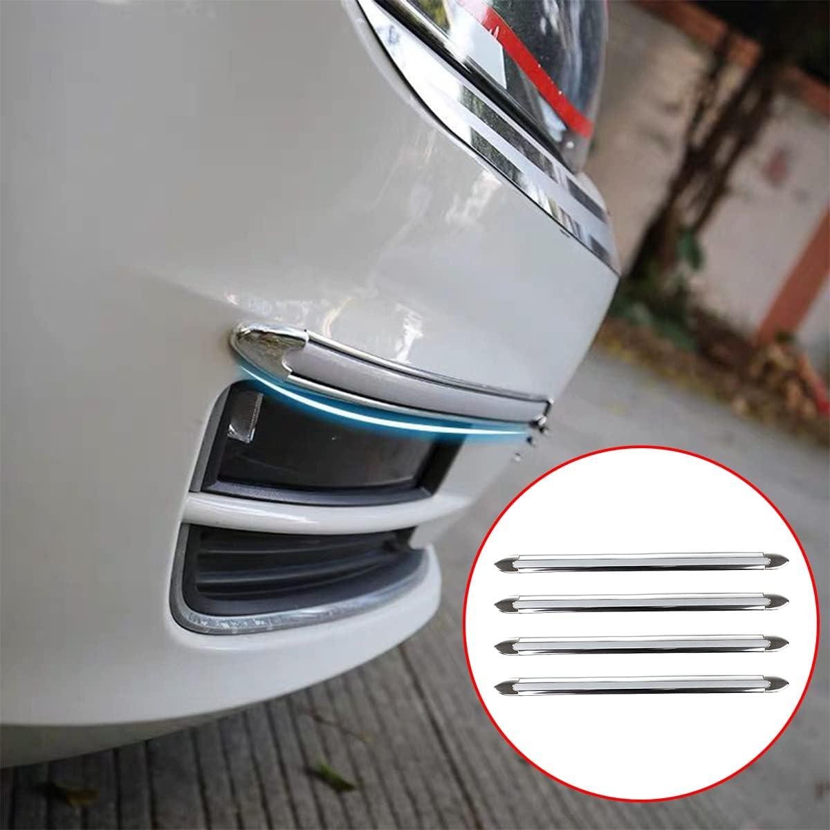 JNNJ 4 stuks autodeurrandbeschermers, anti-stoot- en anti-krasbeveiliging, decoratieve autospiegelrandbescherming, universele autodeurrandbeschermsticker van koolstofvezel