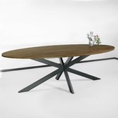 Bol.com Eettafel ovaal 240cm Rato bruin ovale tafel aanbieding