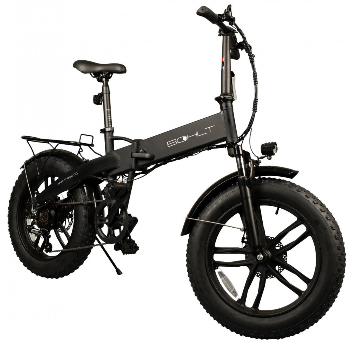 BOHLT Fat Twenty - Elektrische Vouwfiets - 20 inch Fatbike - 250W Motor - 374Wh Uitneembare Accu - 6 Versnellingen - Schijfremmen - Zwart thumbnail 5