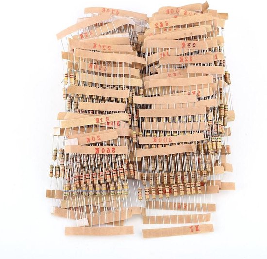 BOJACK 1350 stuks 50 waarden weerstandskit 0 Ohm-5.6M Ohm met 1% 1 / 4W