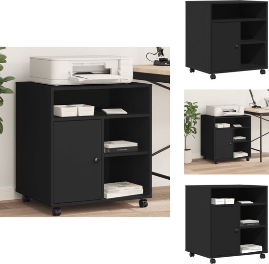 Printerkastje 3-laags 50x40x76 cm bewerkt hout grijs sonoma Printerkastje 3-laags 50x40x76 cm bewerkt hout grijs sonoma