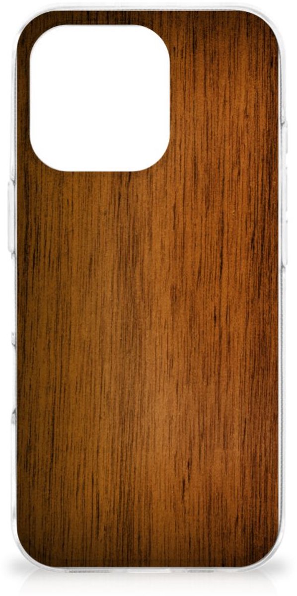 iPhone 16 Pro Max Bumper Hoesje Donker Hout