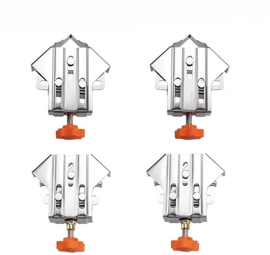 Foto: 4 delig hoekklem set hoekklemmen rvs haakse houtbewerking clip lijmklemmen hoekklem voor hout lijmklem hoekklem hoekbevestiging hoekspanner 90 graden 2 stuks voor t hoek 2 stuks voor l hoek 6 35 mm