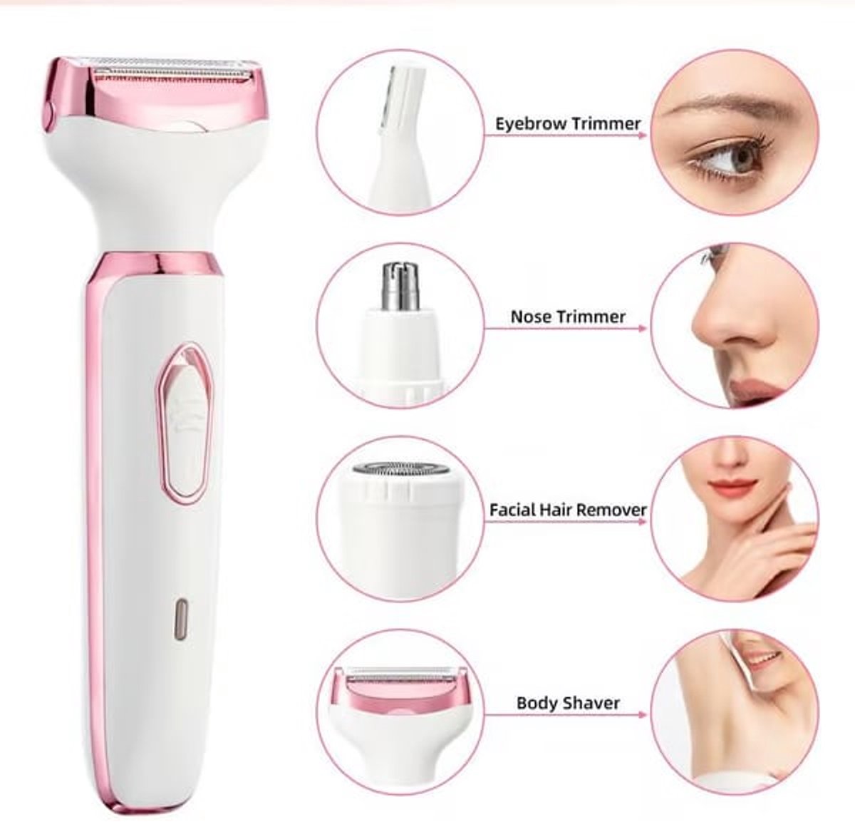 Bodybite - Ladyshave - Scheerapparaat Dames - Trimmer Vrouw - Ontharingsapparaat - Lady Shave - LUNATRIM thumbnail 4