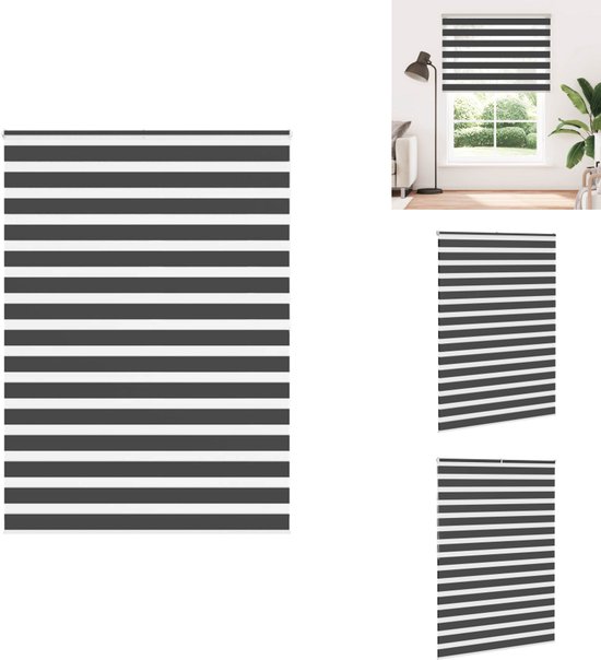 Zebra rolgordijn 50x100 cm stofbreedte 45,9cm zwart kopen Zebra rolgordijn 50x100 cm stofbreedte 45,9cm zwart kopen