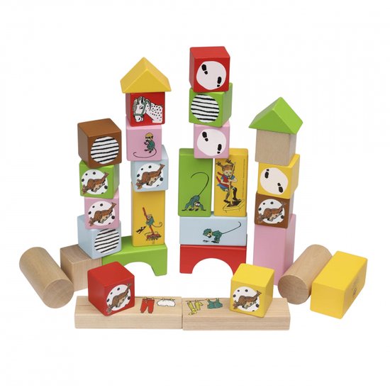 Foto: Kinderboekenlicenties pippi langkous houten blokken 30st 