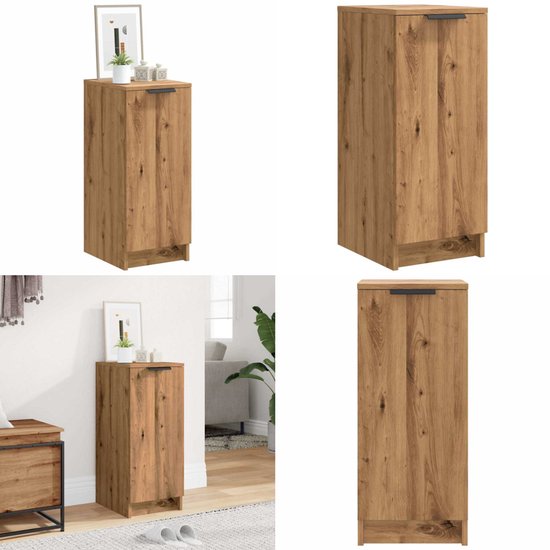 vidaXL Dressoir 29,5x34x76 cm bewerkt hout betongrijs