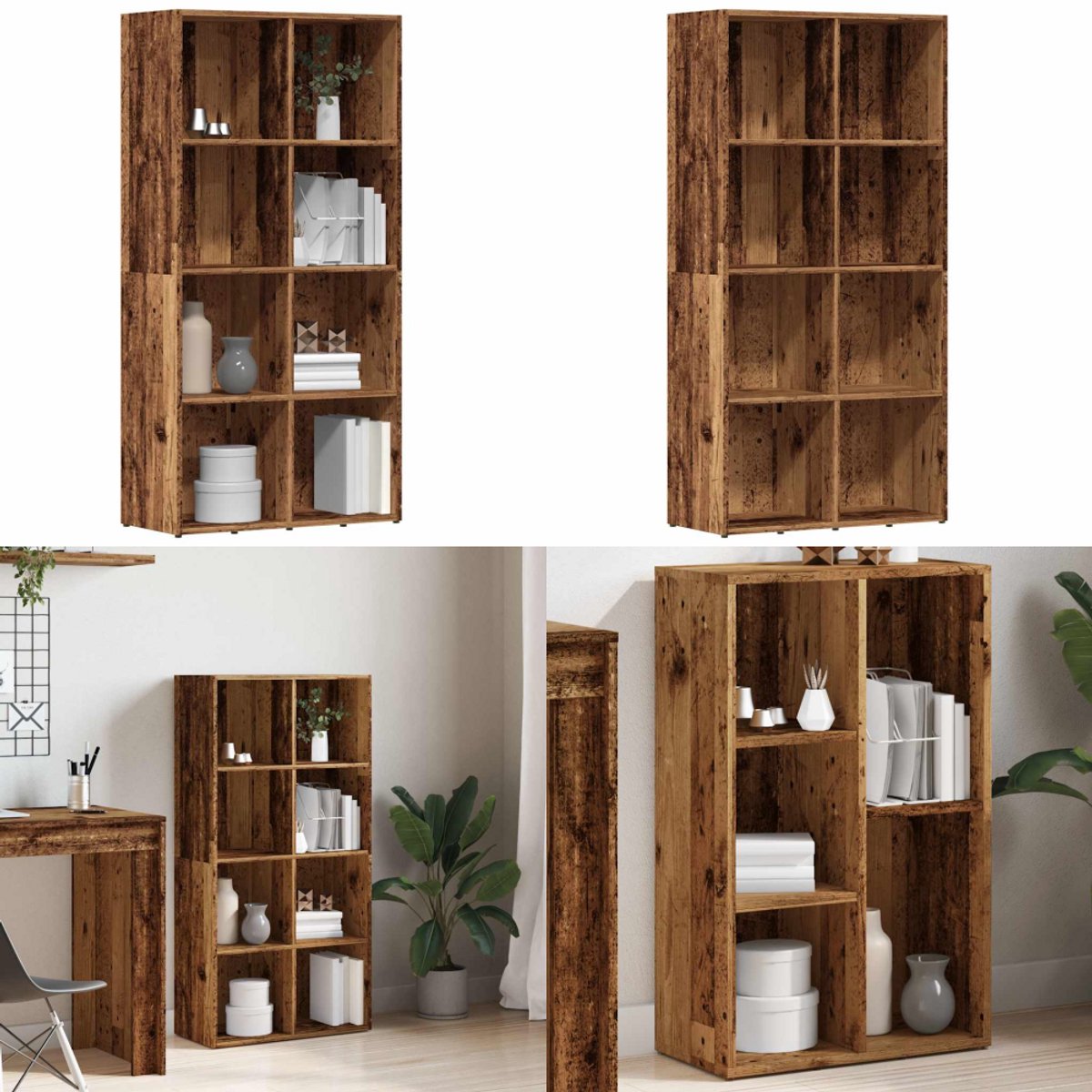 VidaXL Boekenkast/tv meubel, zwart, 143 x 30 x 36 cm