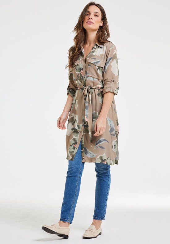 DIDI Dames Tunic Pepper Taupe Mazzo print maat 42