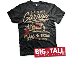 Gas Monkey Garage GMG Go Big Or Go Home Big & Tall T-shirt Zwart
