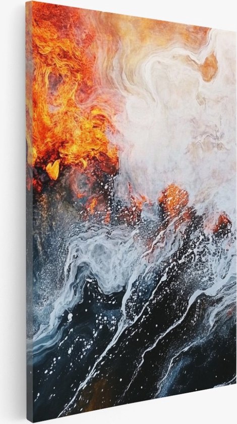 Tableau sur toile Saammp - Couleurs contrastées - Oeuvre abstraite - 60x90 - Photo sur toile - Décoration murale - Décoration murale Salon - Décoration chambre - Impression sur toile