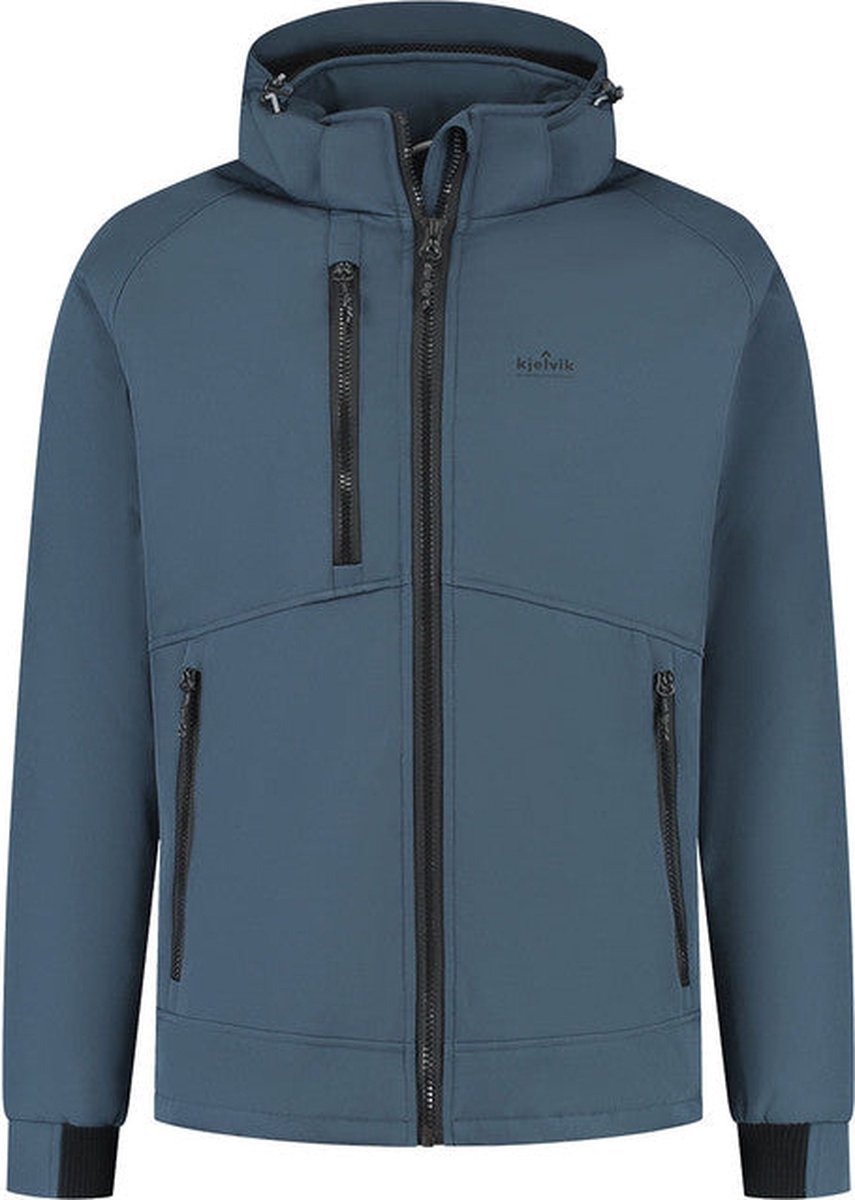 Kjelvik heren winterjas - winter softshell jas - Rebel - blauw - maat S