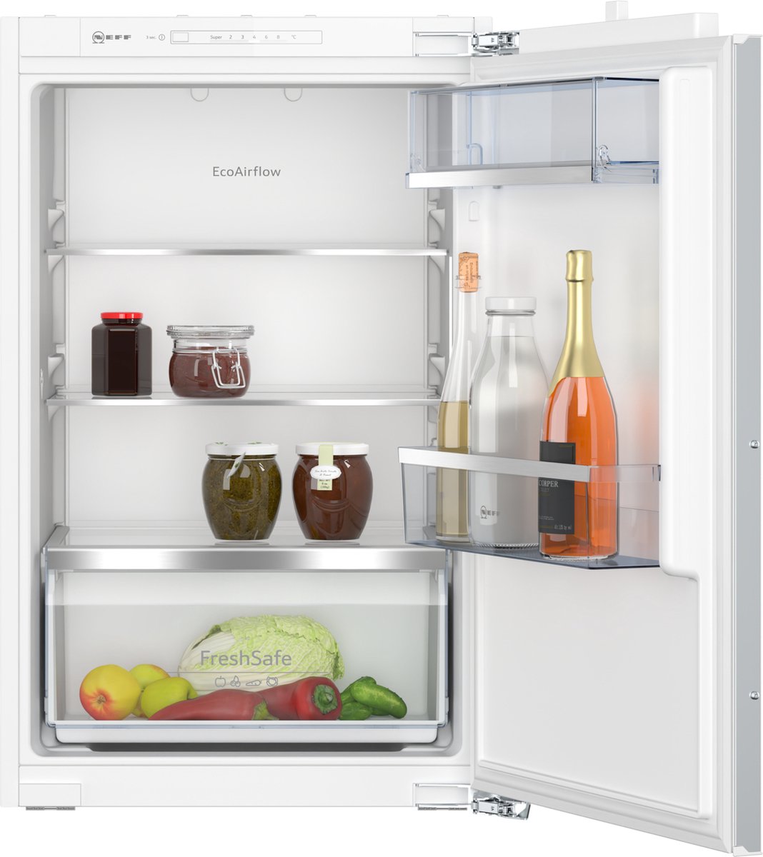 NEFF KI1212FE0 Inbouw Koelkast met Vriesvak 88 cm – 136 Liter – deur-op-deur – Energieklasse E